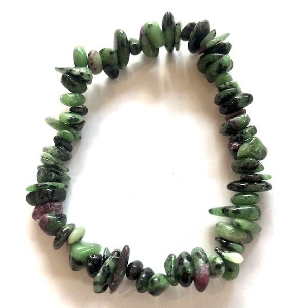 Bracelet Ruby in Zoisite